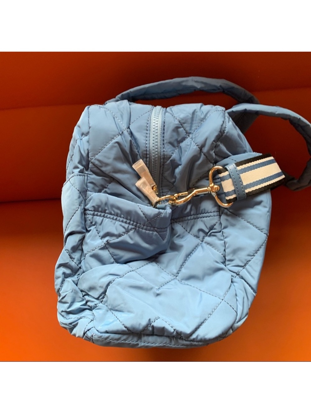 New! Marc Jacobs Quilted Nylon Weekender Sports Travel Duffel Bag in Blue Haven - Picture 8 of 12